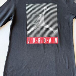 Jordan Navy and White Striped Long Sleeve Tee